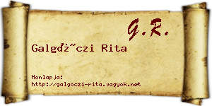 Galgóczi Rita névjegykártya