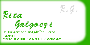 rita galgoczi business card